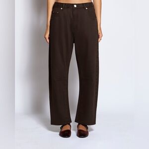 ROUCHA Black DOMOTO DENIM BARREL JEANS HIGH RISE ANKLE RIGID sz B